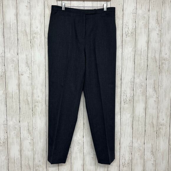 David N Pants - Vintage David N 100% Wool Gray Lined Tapered Crease Work Dress Pants 12